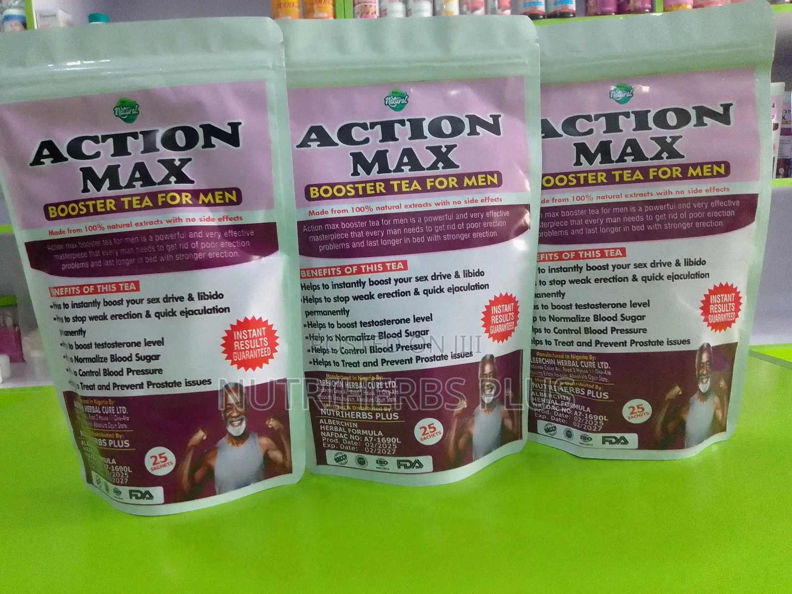 Action Max Booster Tea for Men: For Weak Erection(3 Packs)