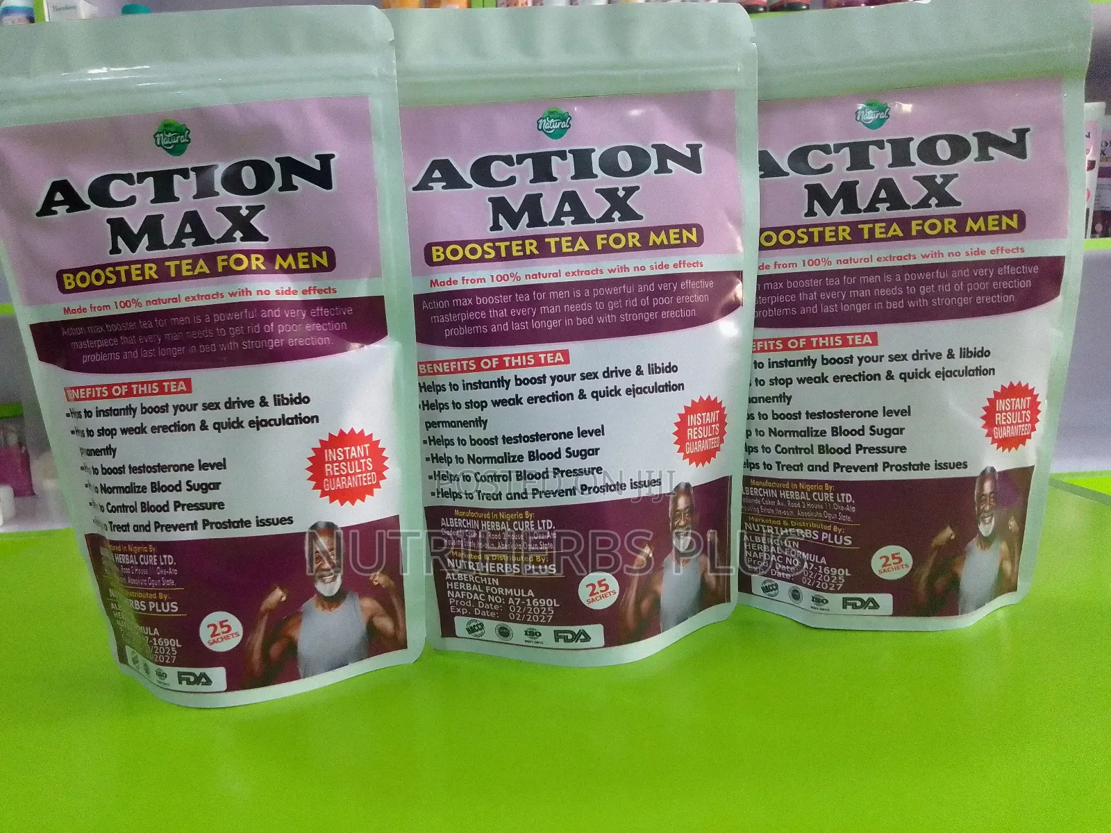 Action Max Booster Tea for Men: For Weak Erection(3 Packs)