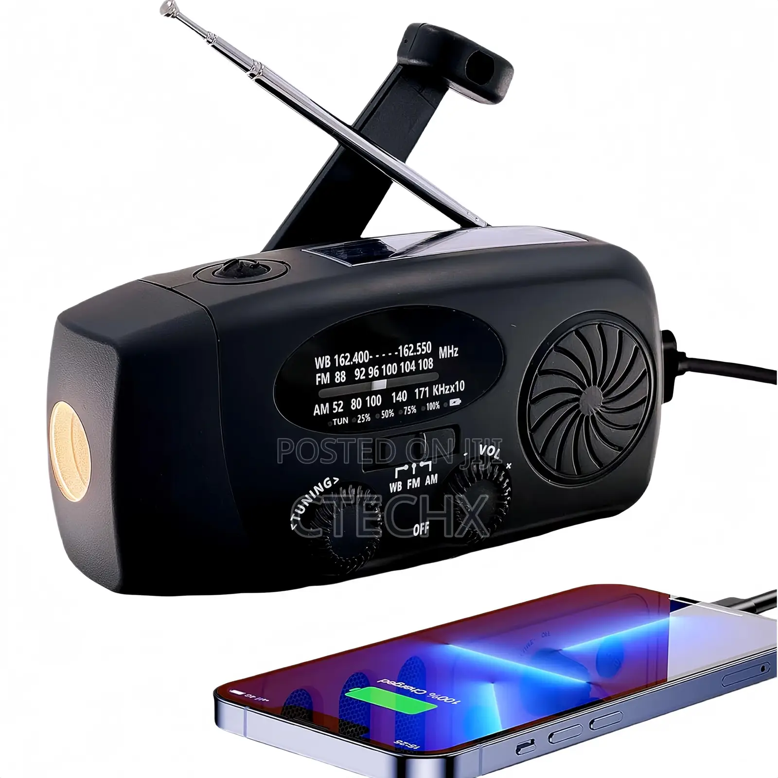 5000mah Wind Up Solar Radio, Hand Crank Radio With Fm