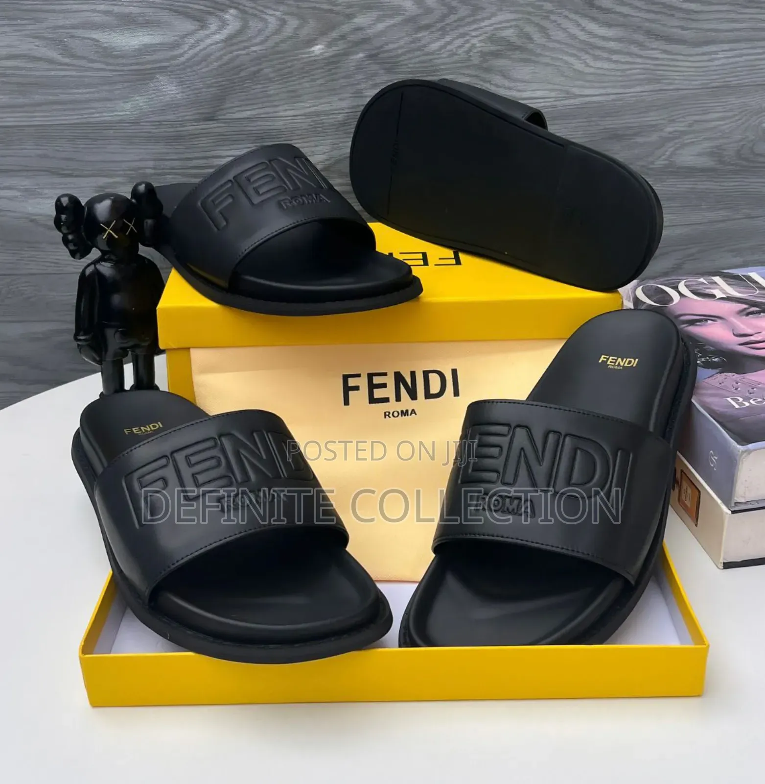 Fendi Leather Slippers