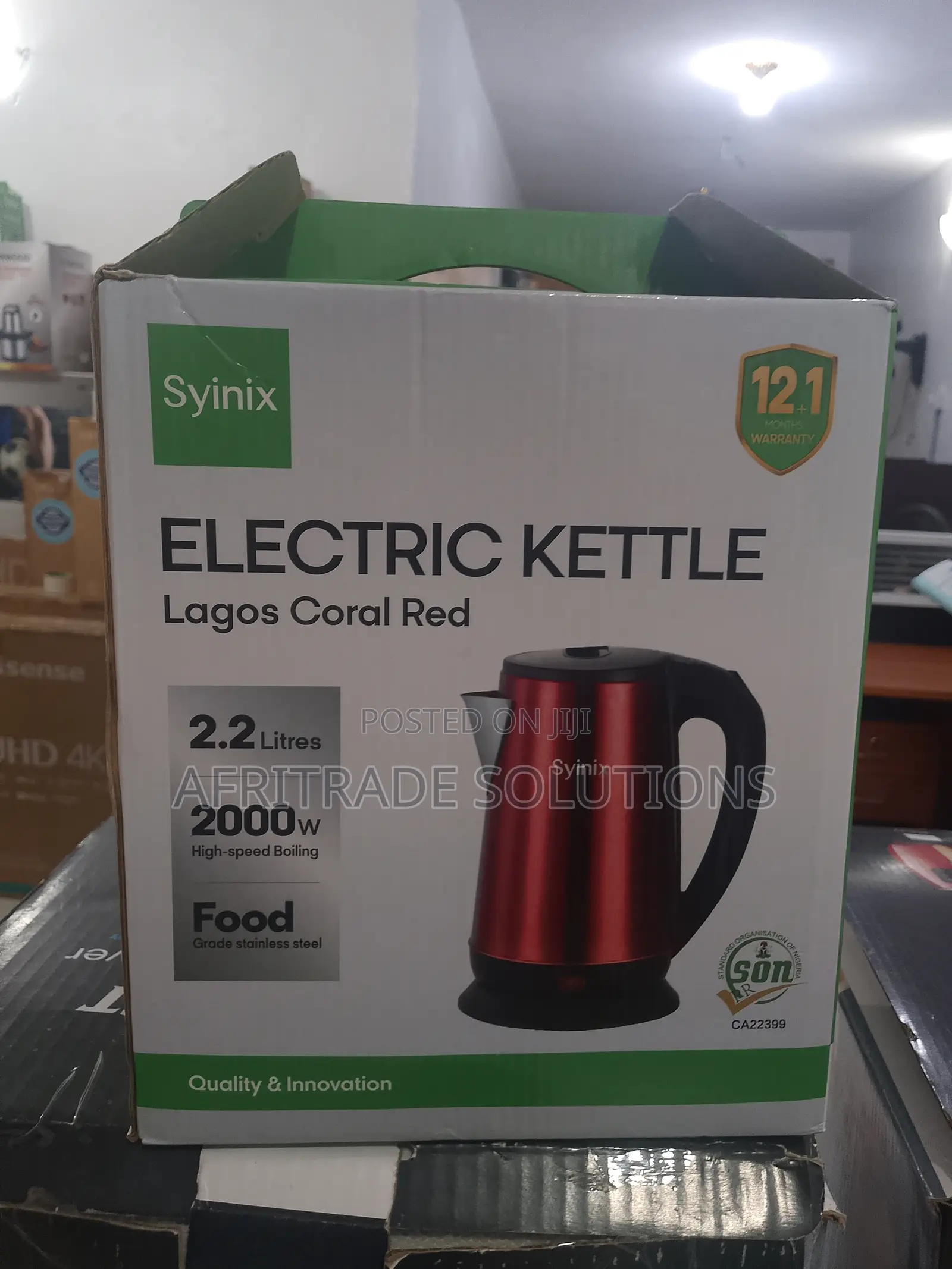 Syinix 2.2 L – Modern Electric Kettle for Homes