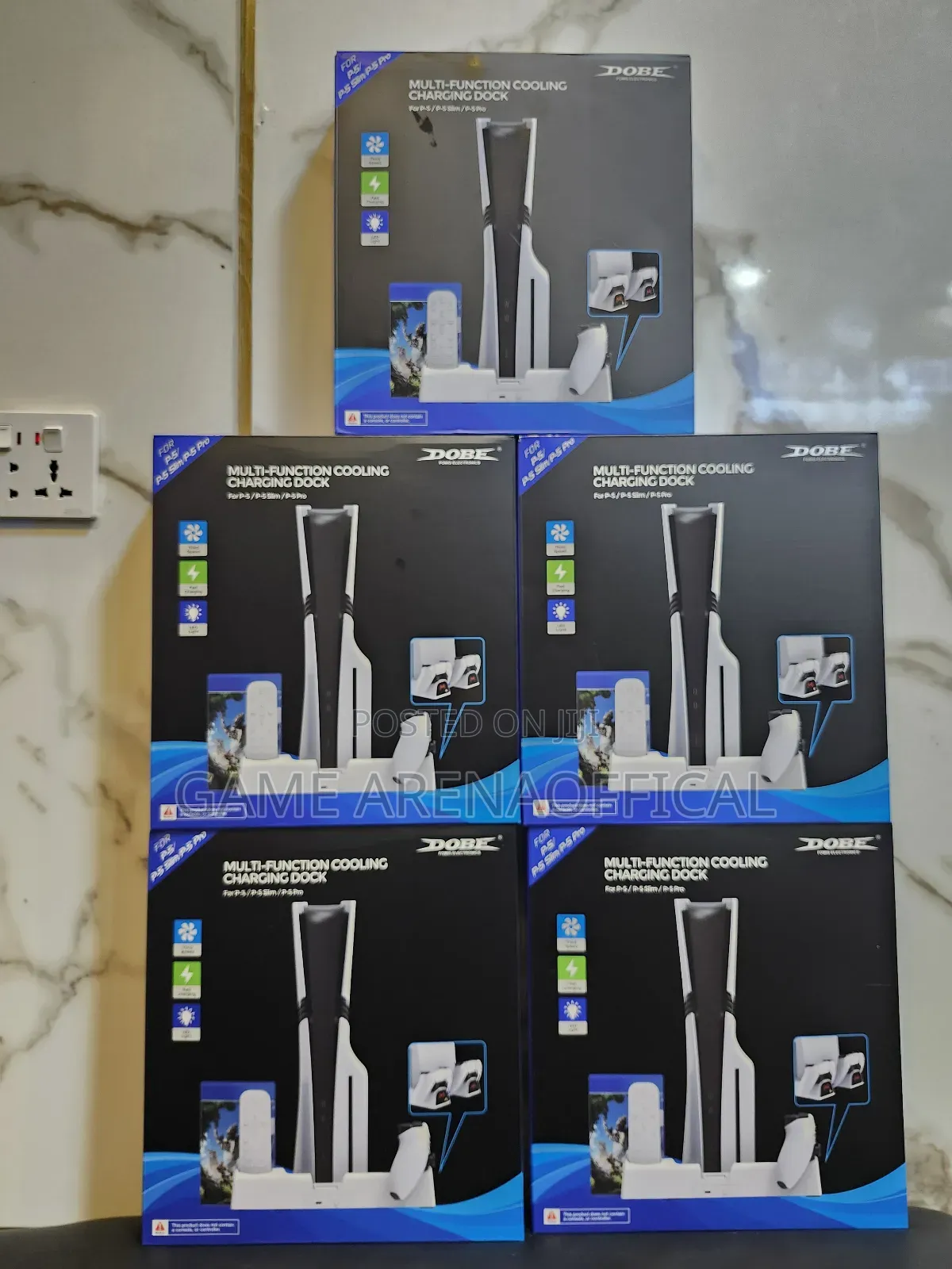Ps5 Stand With Dual Charging Ports + Fan