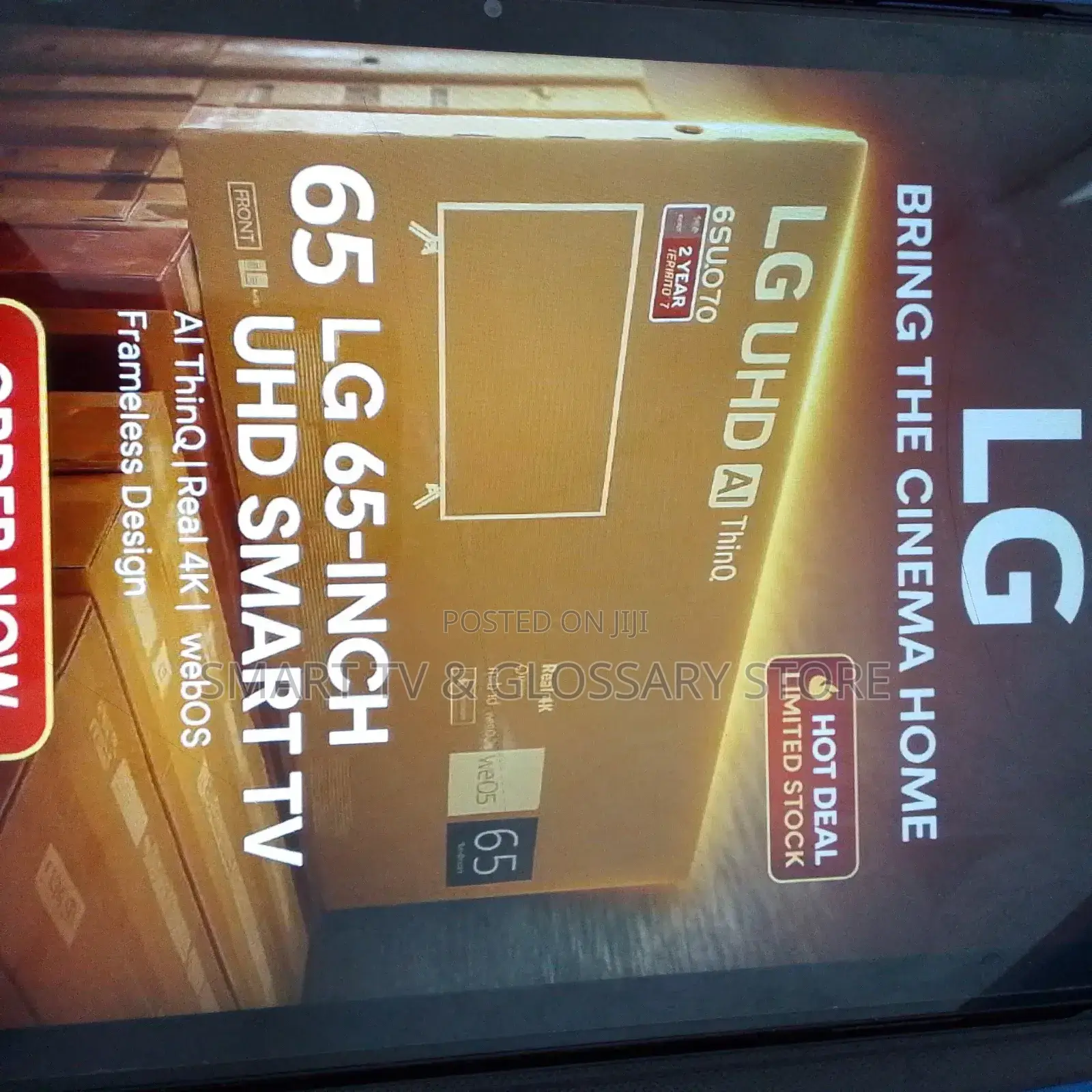 65 Inches Smart Tv With Ultra Building Showcasing Apps