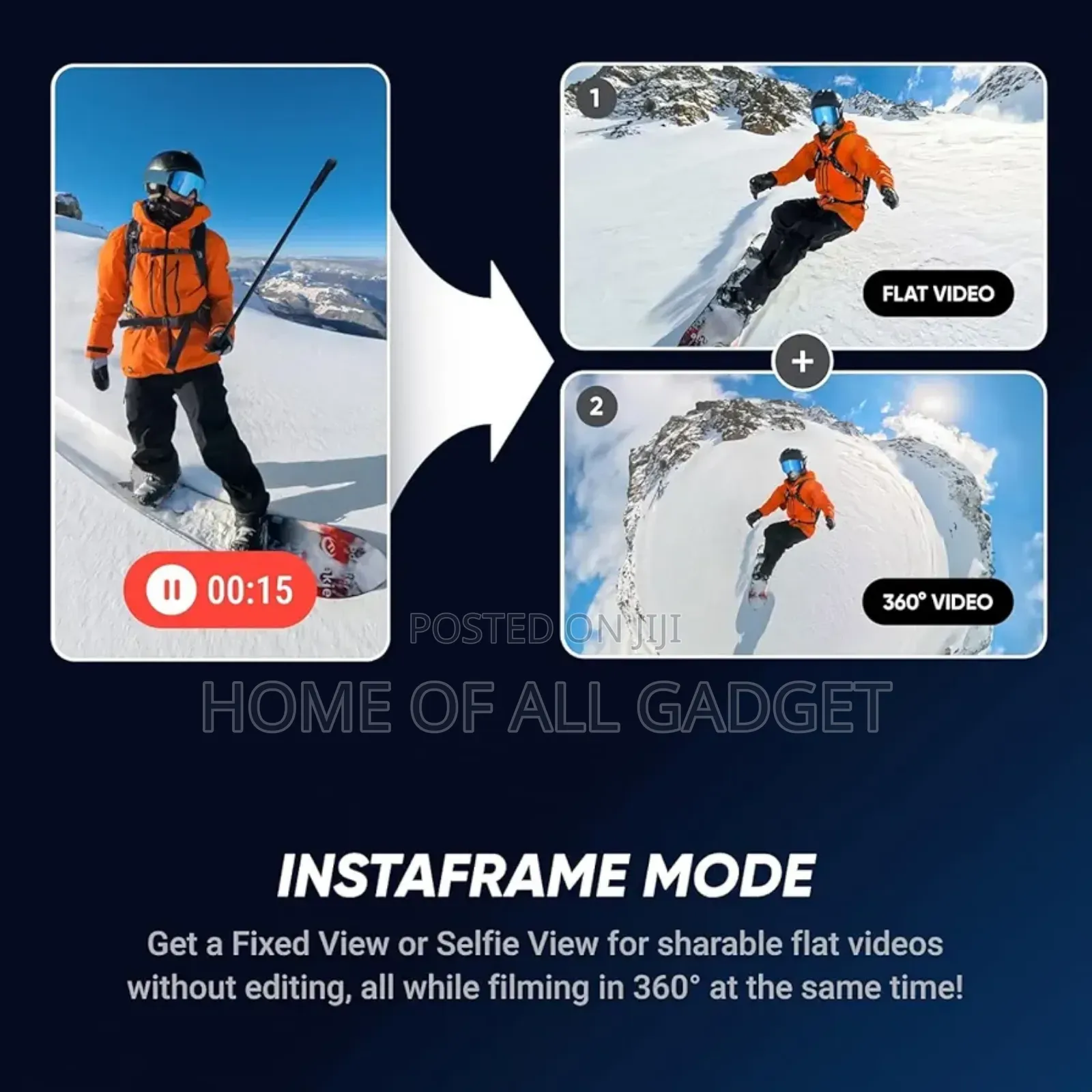 Insta360 X5 - Waterproof 360 Action Camera With 1/1.28" Sensors,
