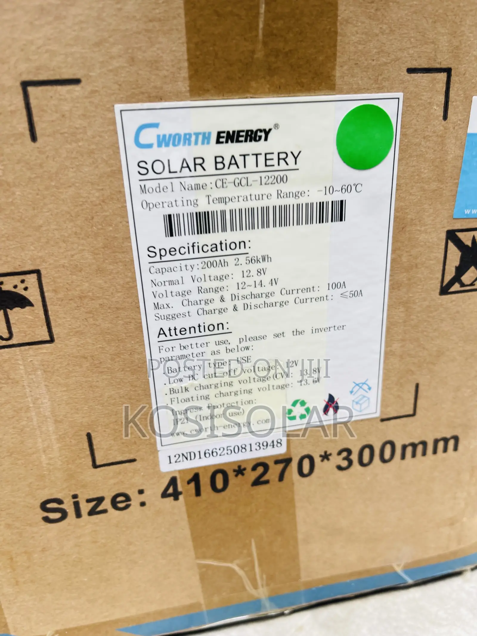 2.5kwh 12v Cworth Lithium Ion Battery
