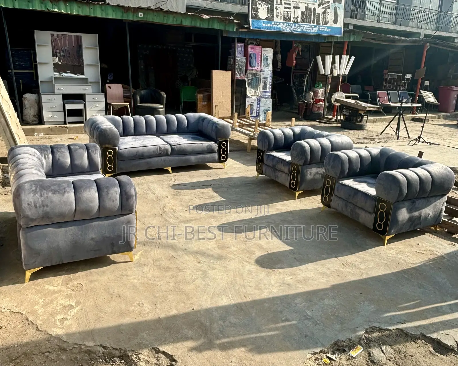 Fabric Set Upholstery Living Room Sofa | Chairs