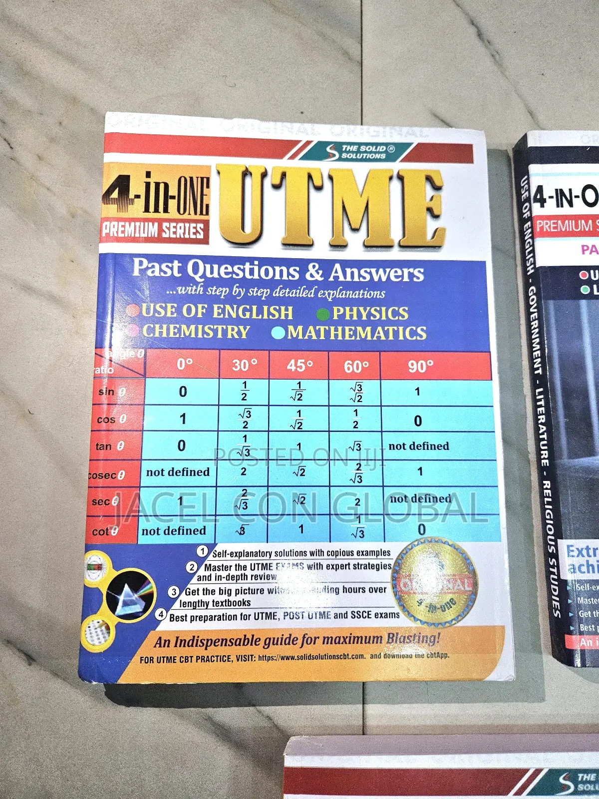 4 in 1 Utme / Jamb Past Questions Textbook
