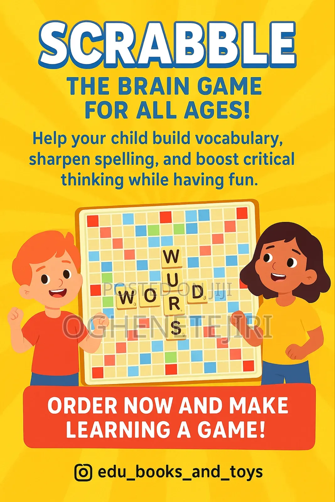 Scrabble Board Game – Build Words, Build Brains!