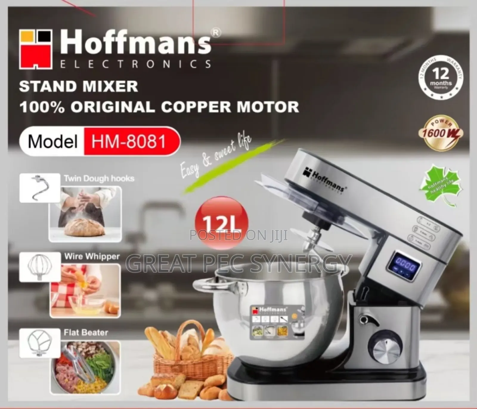 12 Liters Hoffmans Stand Mixer