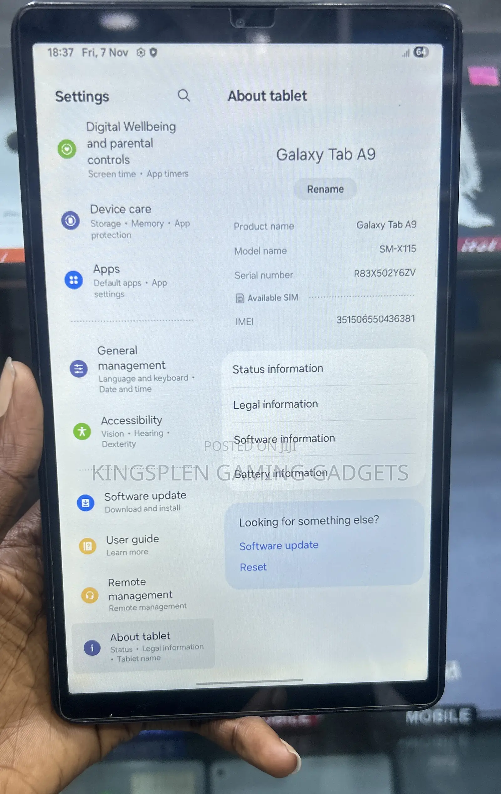 Samsung Galaxy Tab A9 64 GB Black