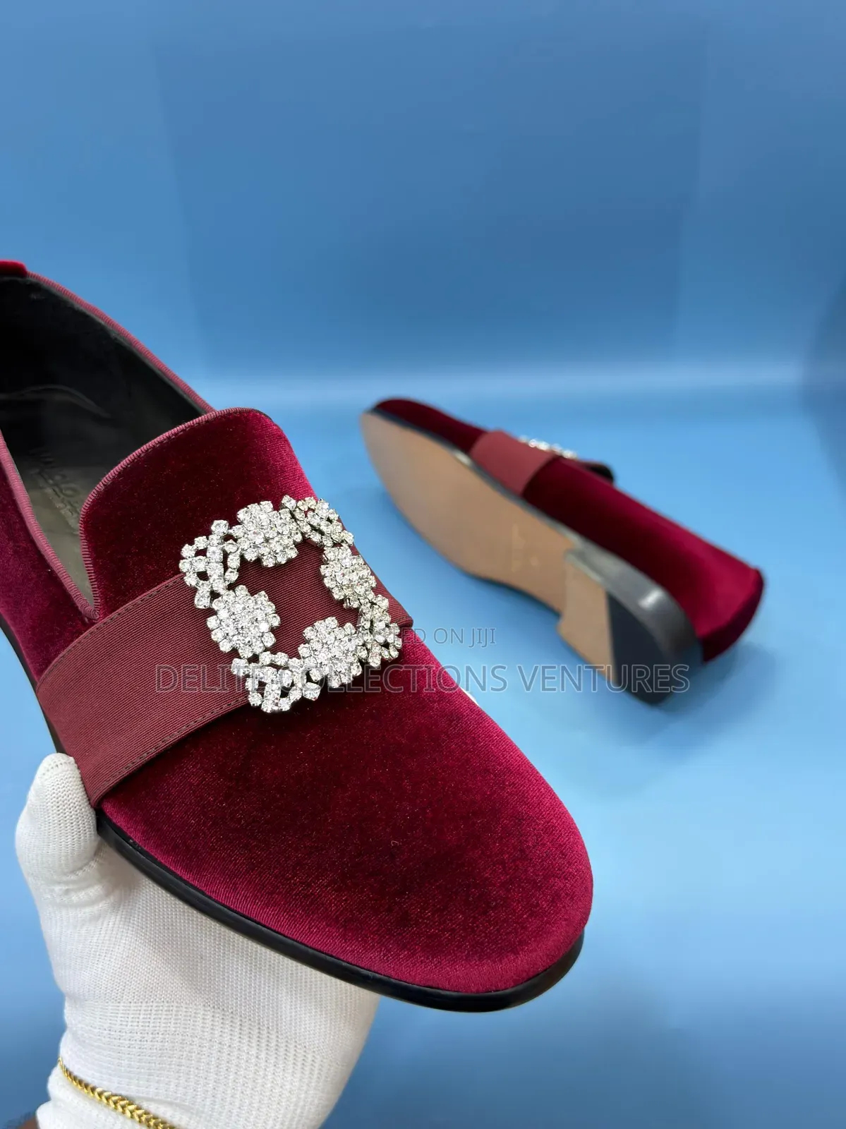 *Manolo Blahnik Carlton Crystal-Buckle Loafers