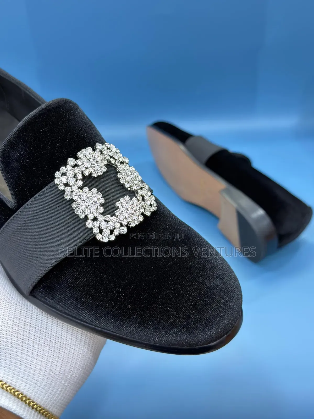 *Manolo Blahnik Carlton Crystal-Buckle Loafers