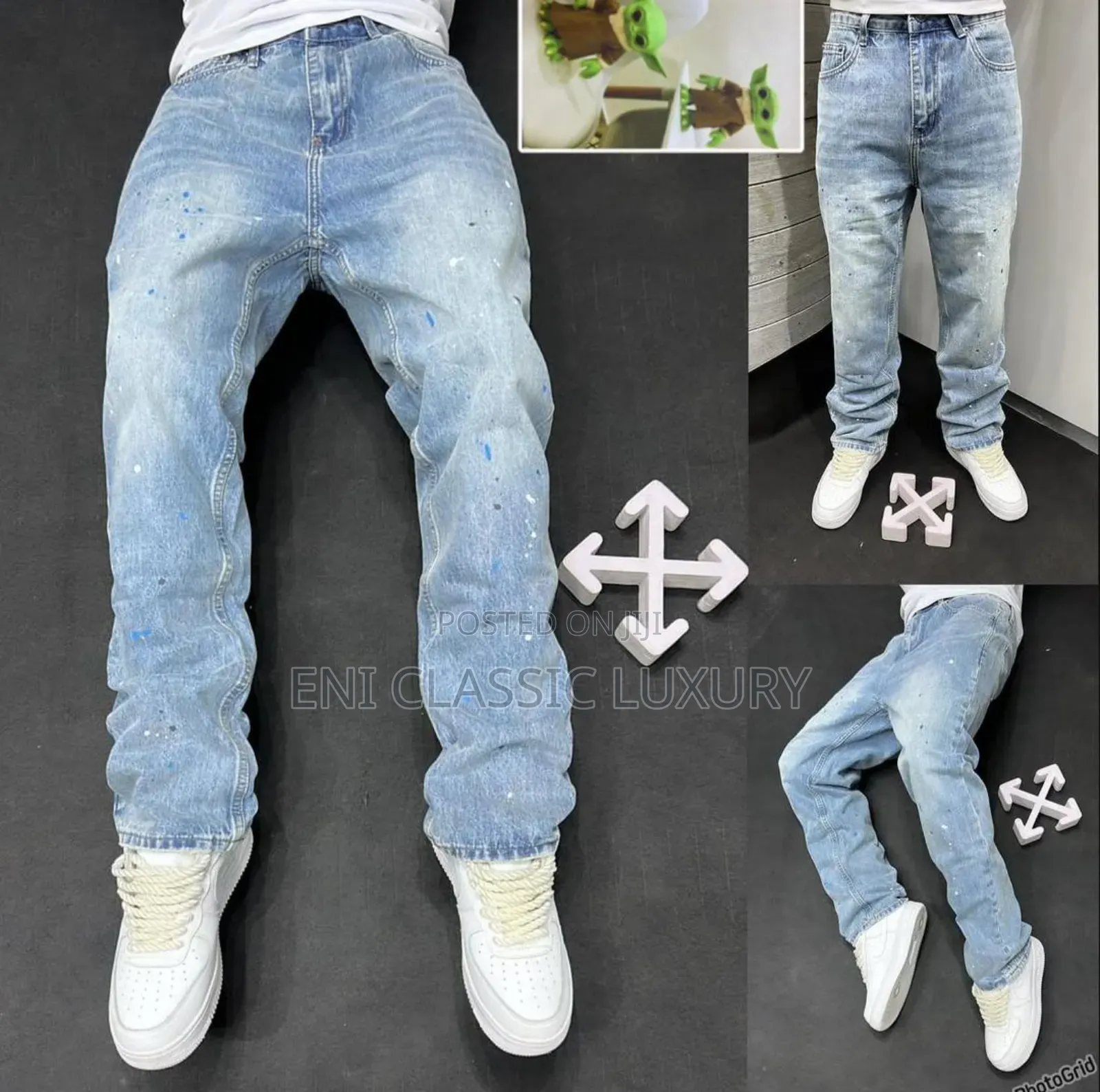 Premium Quality Luxury Cargo Jeans Well Banded