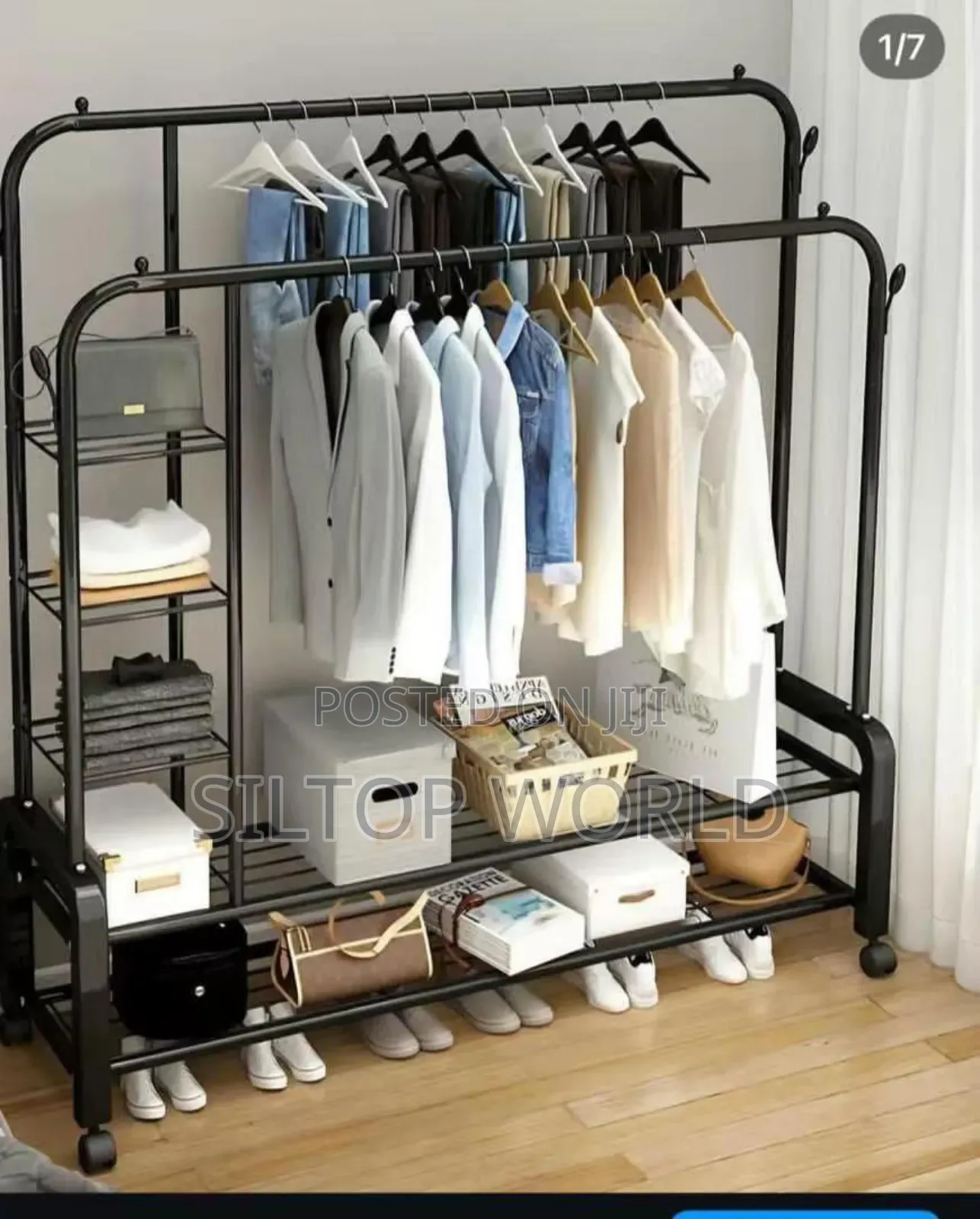 58kg Multi-Functional Heavy-Duty Clothes Rack