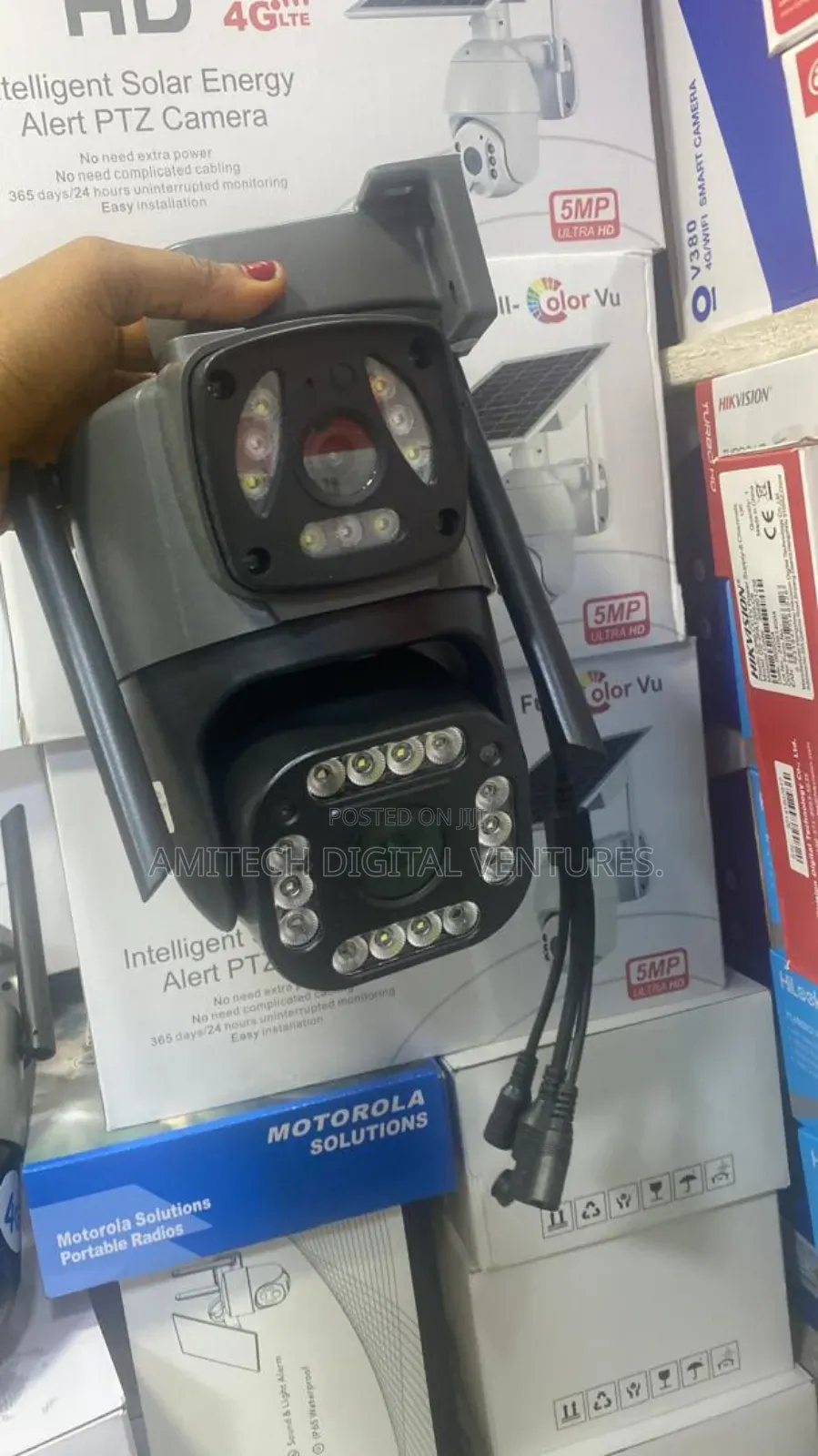Wifi Double Lense V380 Non Solar and Battery With Lan Port