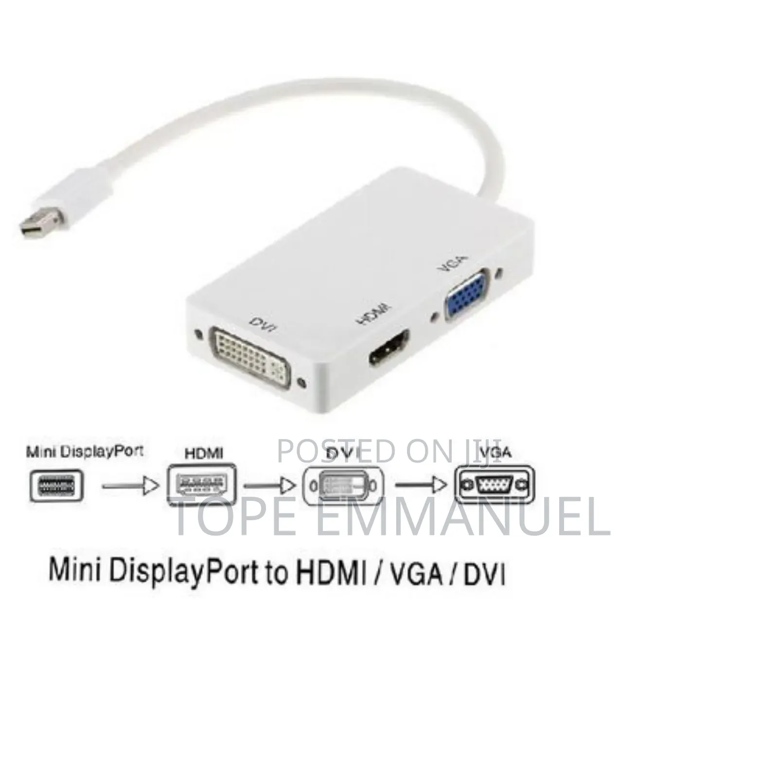 Mini Display Port to Vga/Hdmi/Dvi Adapter-Apple Enable
 