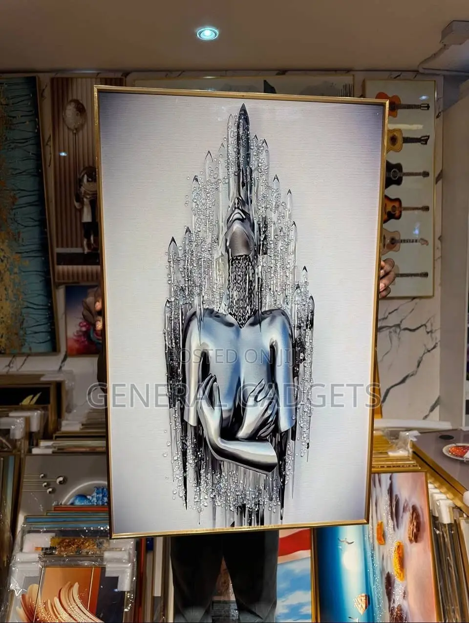 Luxury Crystal Wall Acrylic Painting/Stoned Art Frame