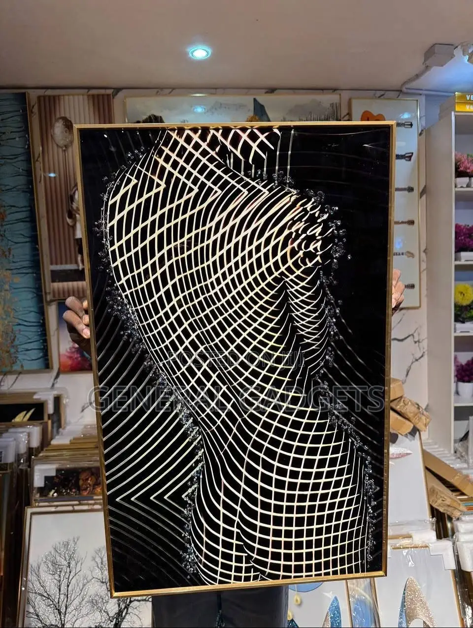 Luxury Crystal Wall Acrylic Painting/Stoned Art Frame