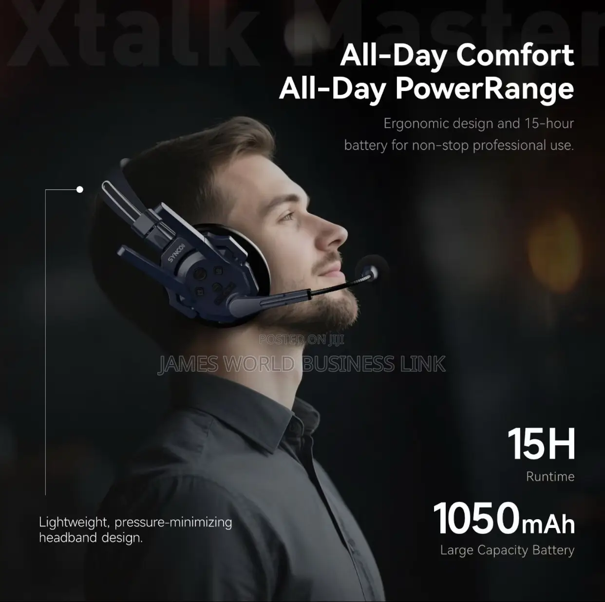 Synco Xtalk Xpro9 Wireless Intercom System With 9 Single-ear Headsets