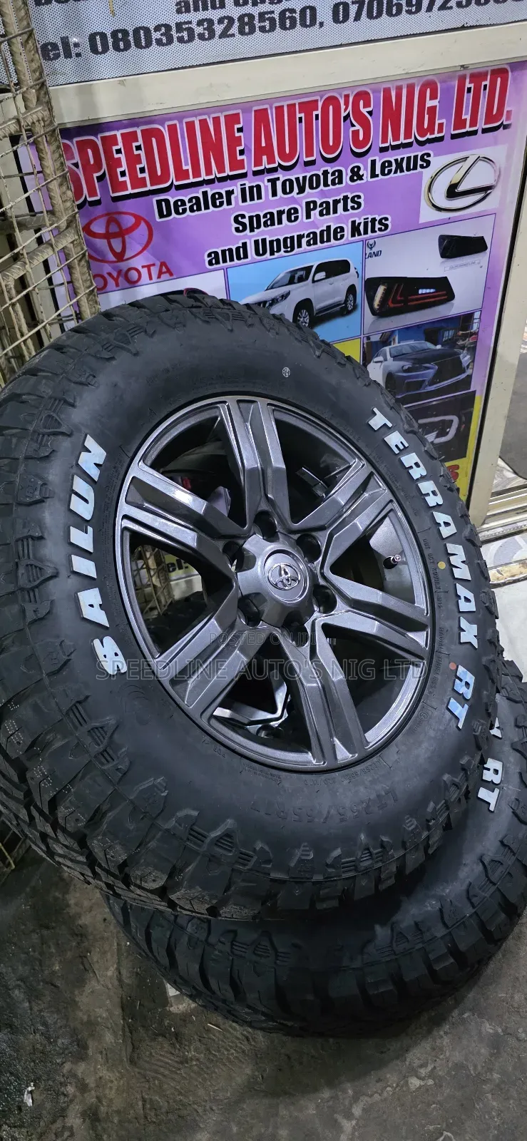 Complete 5set Of Rims With Tyres Toyota Hilux 2023 Model