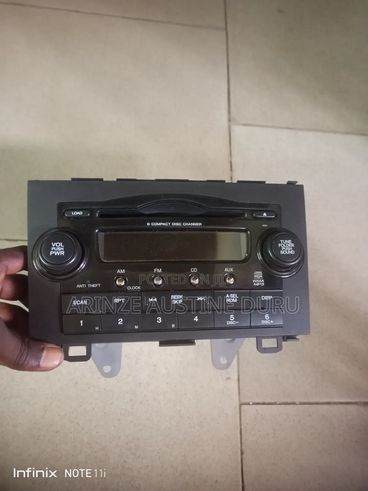 Honda Cr-v 2008-2009 Radio Am Fm  Cd Player