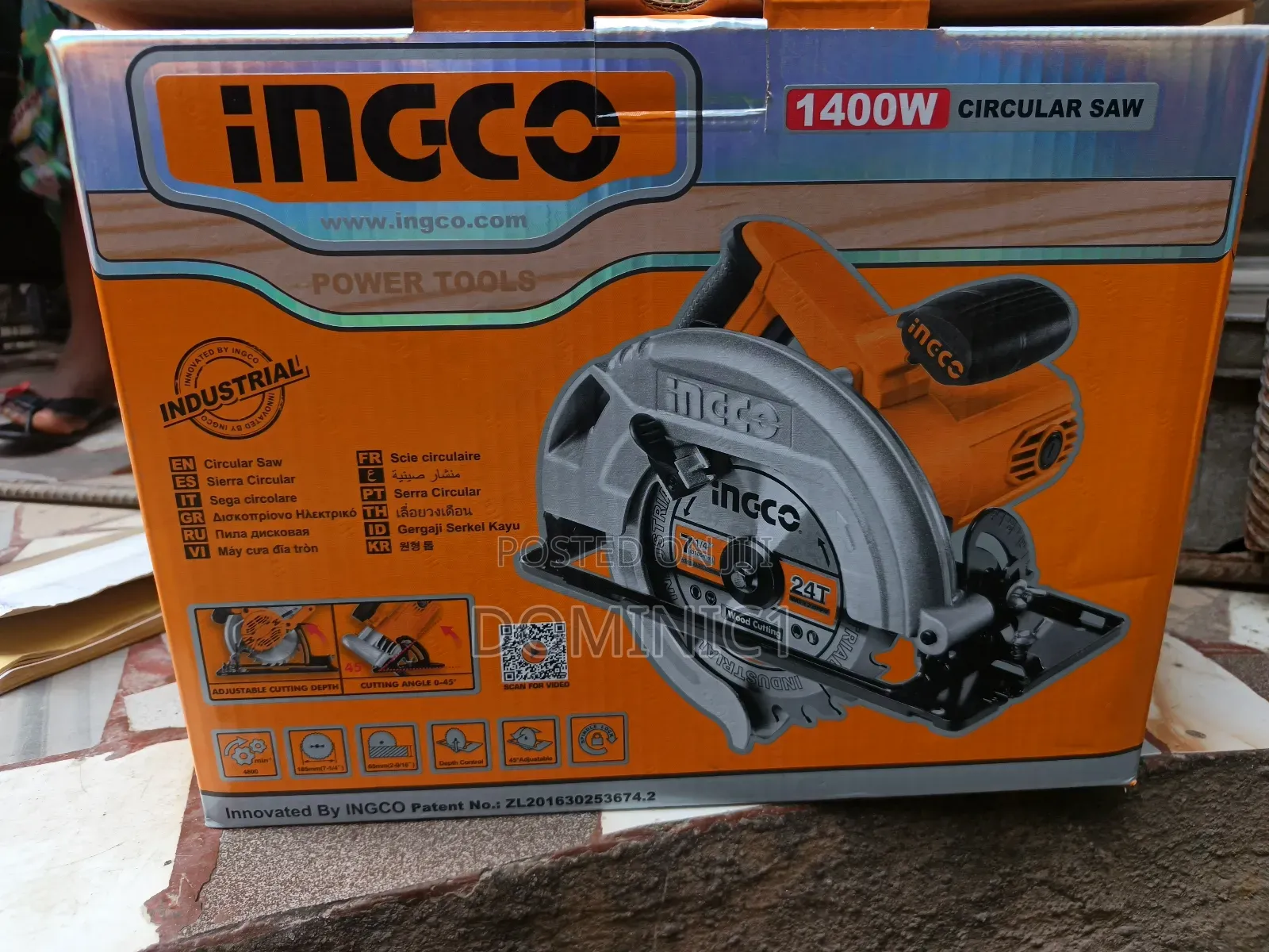 Ingco 1400w Circular Saw, Model Cs18528.