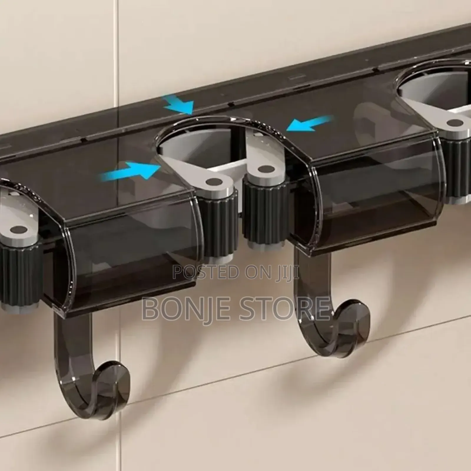 Wall-Mounted Mop Broom Organizer With Suction Cup