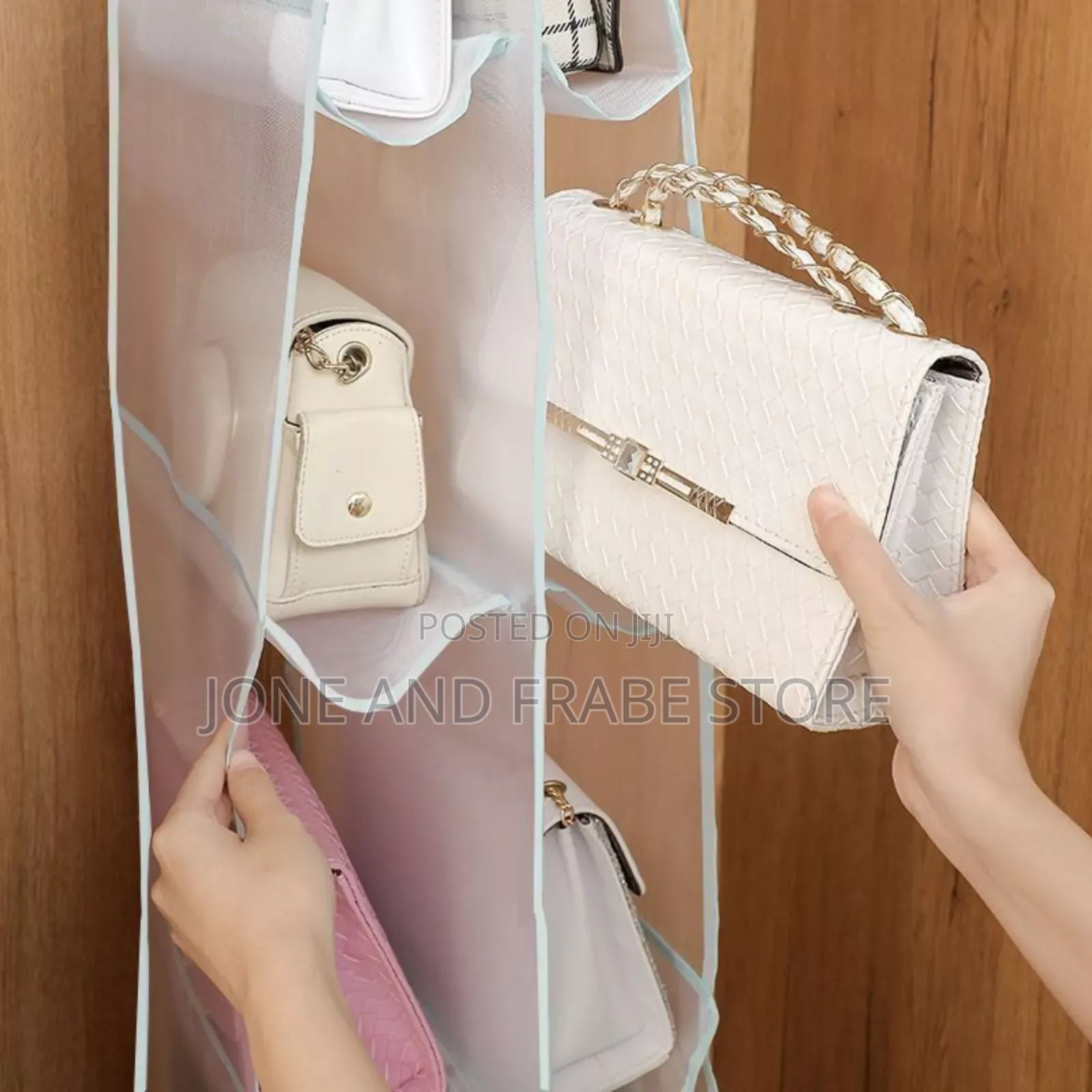 Double-Sided 8 Slots Transparent Handbag Organizer/Hanger