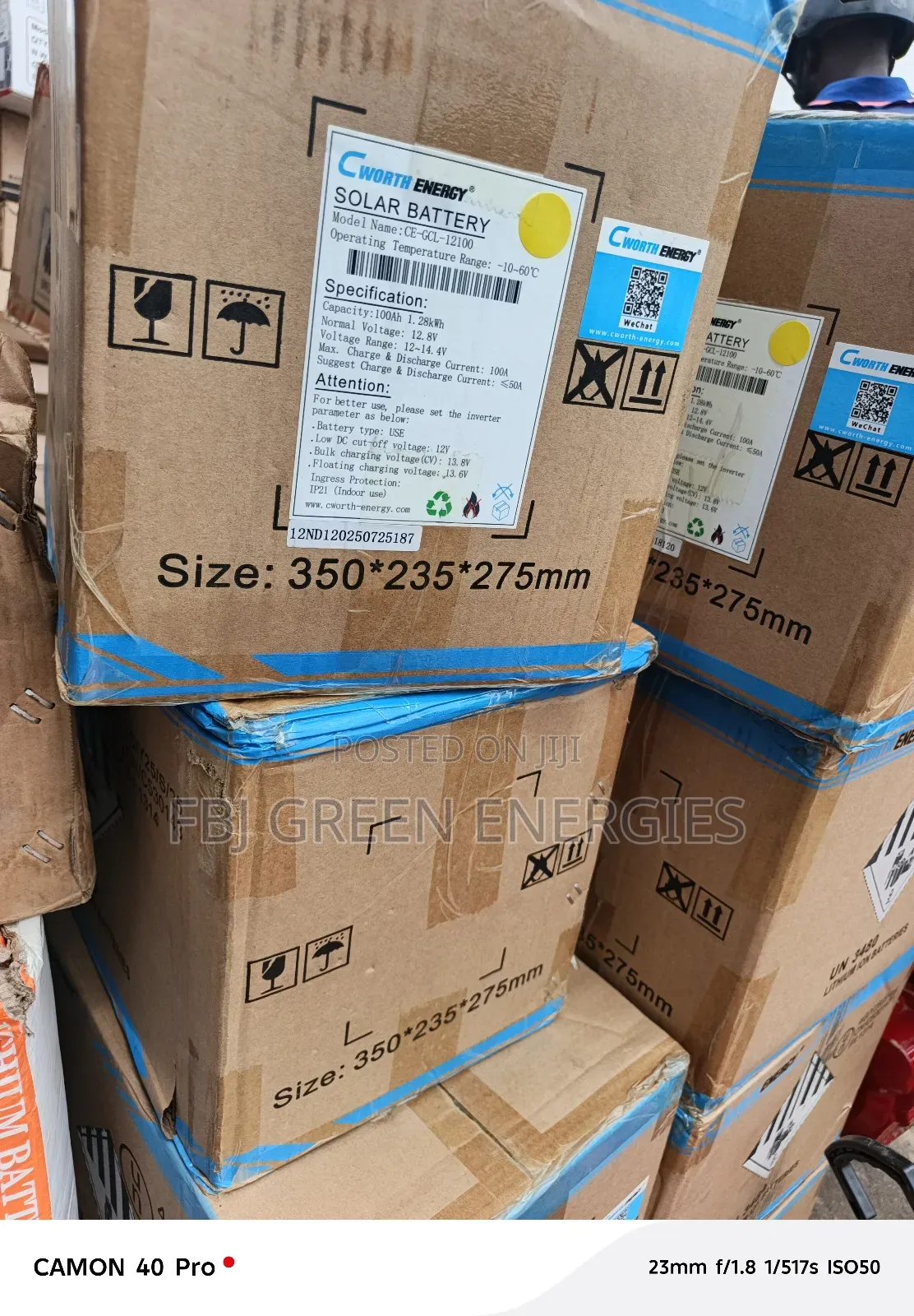 1.28kwh Cworth Lithium Battery