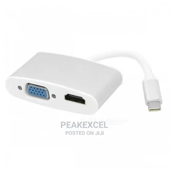 2 in 1 Type-C to HDMI VGA Converter Supports 4K