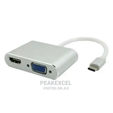 2 in 1 Type-C to HDMI VGA Converter Supports 4K