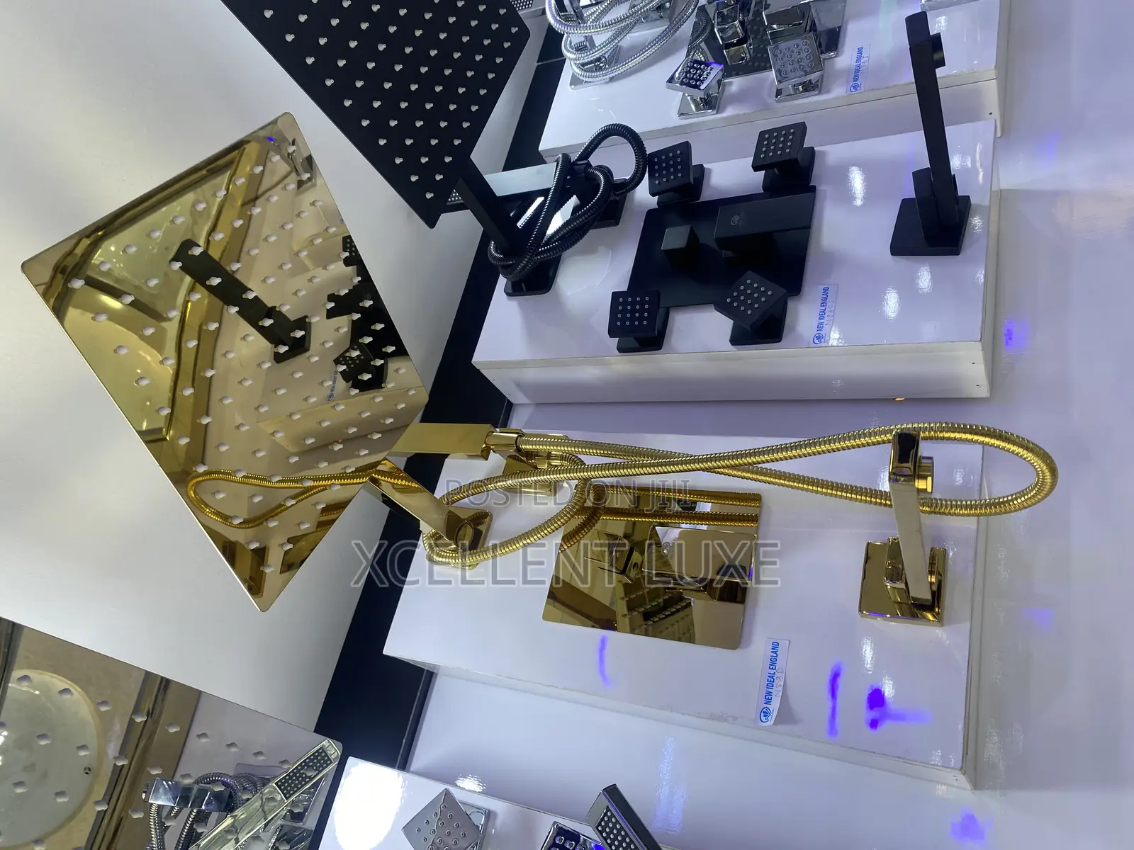 Gold 5ways Conduit Shower