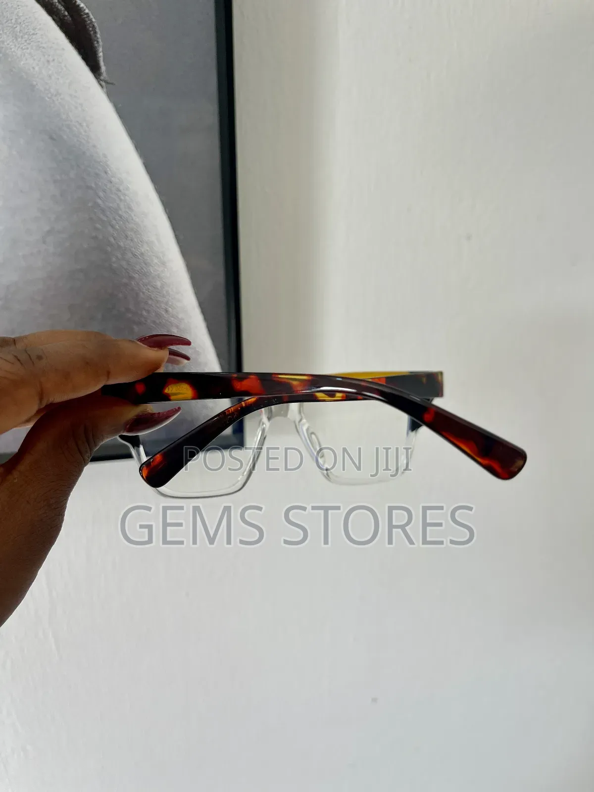 Statement Color-Block Fashion Frames - Clear/Yellow/Tortoise Shell