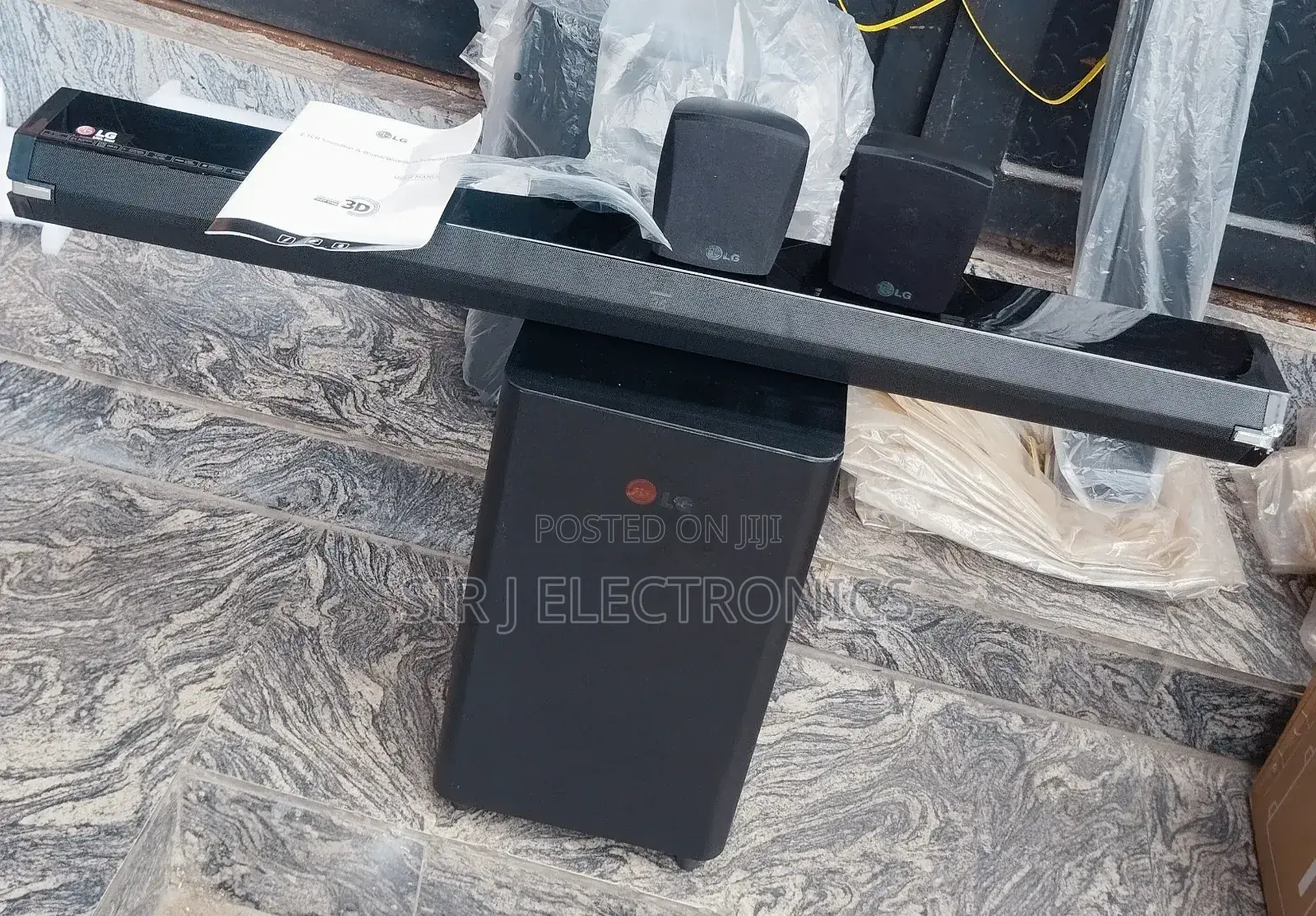 2000watts Lg Sound Bar Systems With 2 Sub Speakers + Warranty