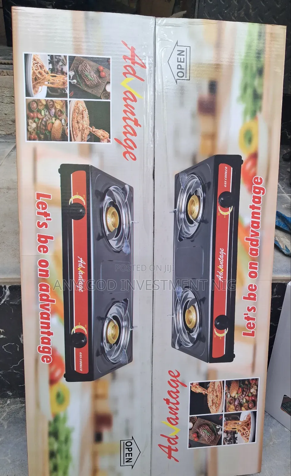 Universal Black Double Gas Burner