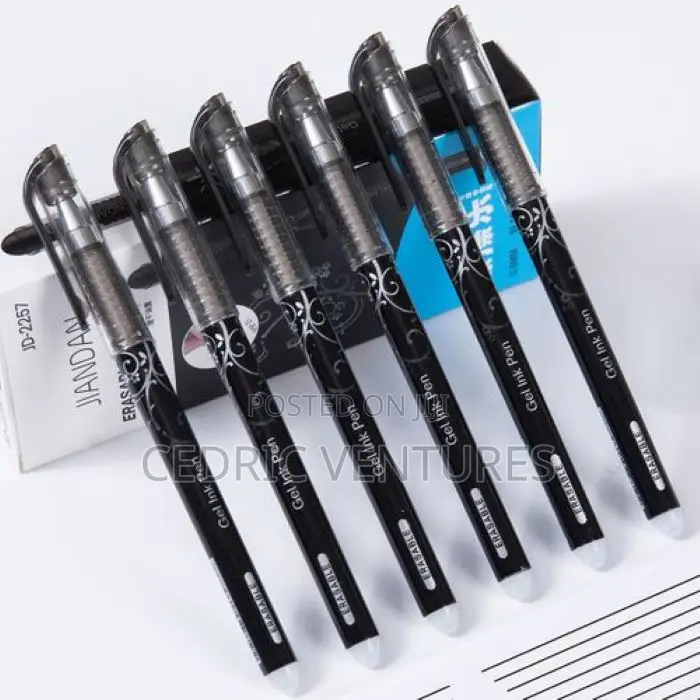Erasable Blue Black Green Red Ink Gel Pen For Writing - 12pcs