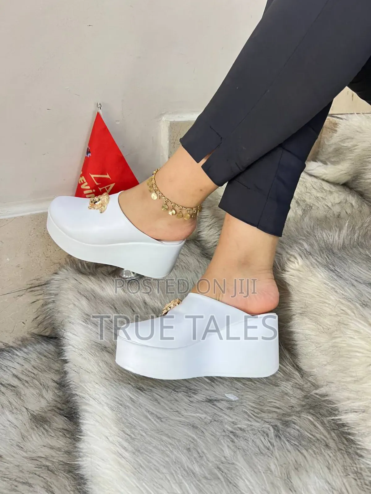 White Turkey Classy Wedge Comfortable Slippers Sizes 37 To 42
