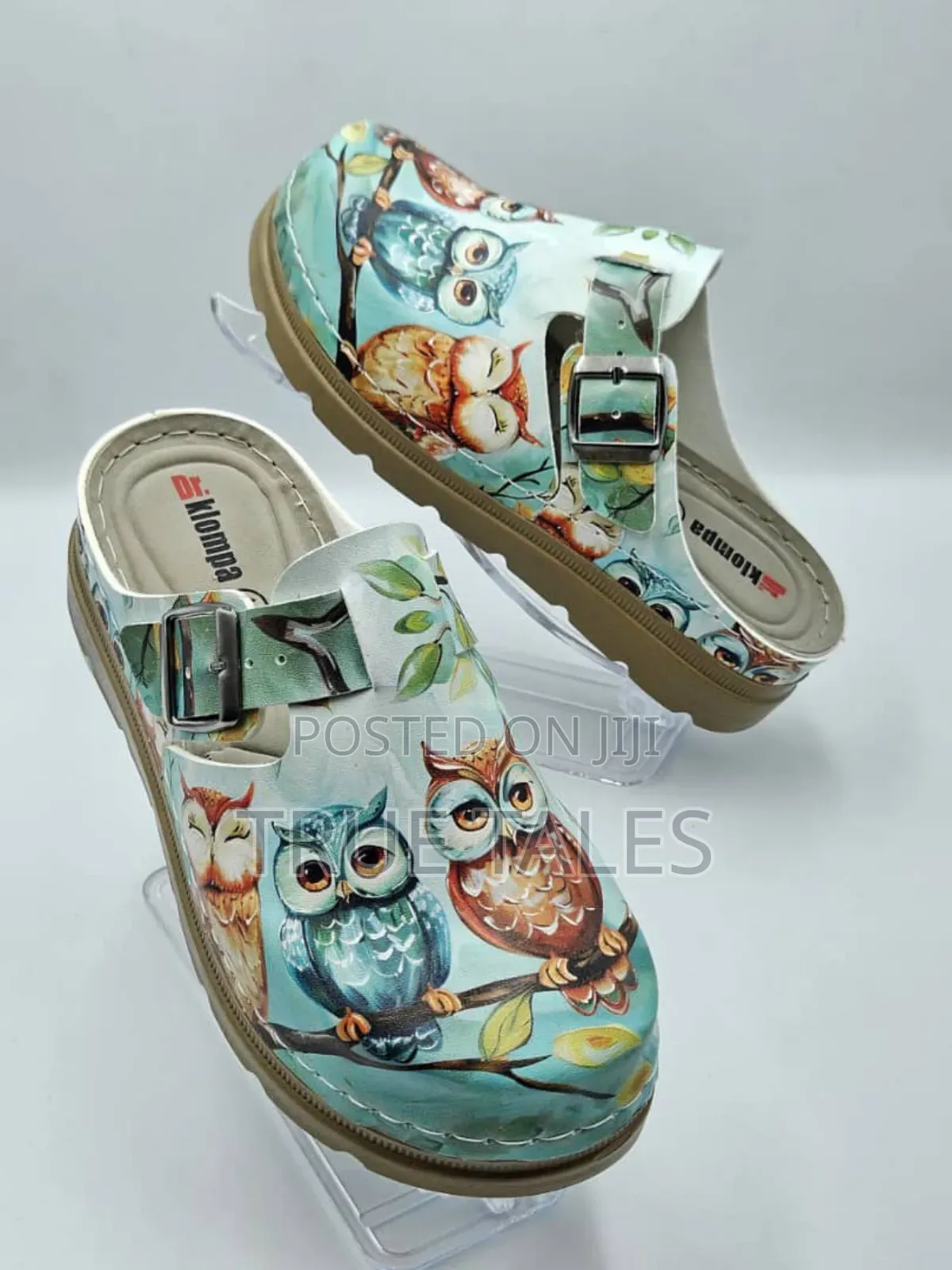 Beautifully Painted Turkey Clomp Flat Slippers Half Shoes Sizes 37to41