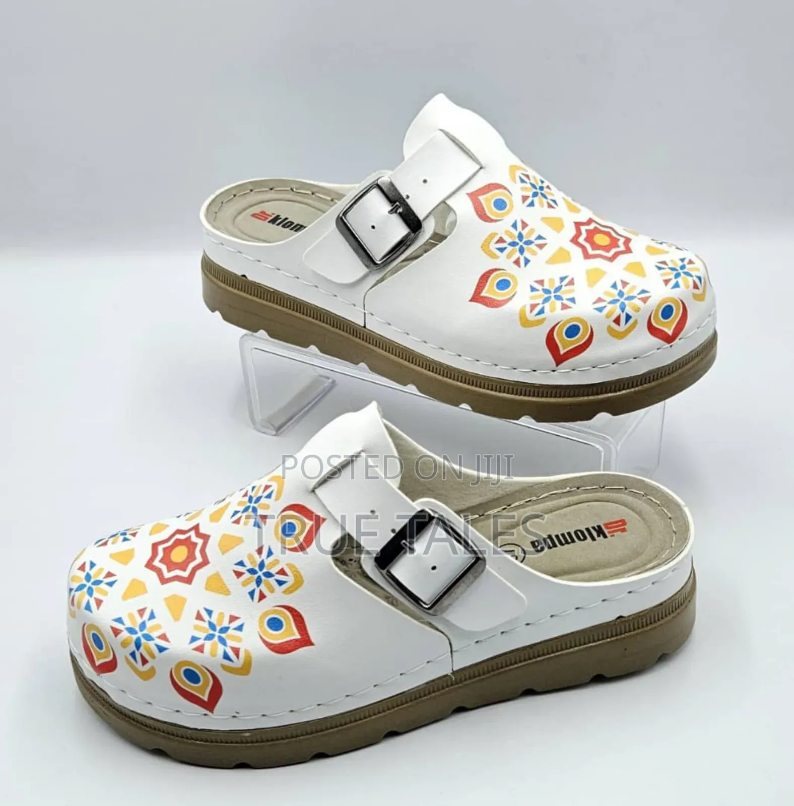 Beautifully Painted Turkey Clomp Flat Slippers Half Shoes Sizes 37to41