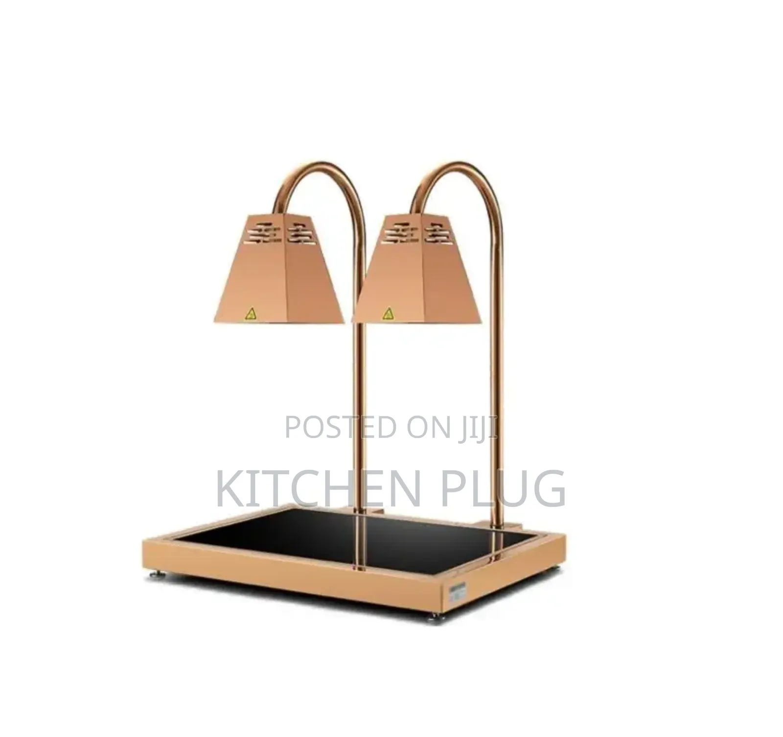 Commercial Food Warmer Lamp With a Double-Headed Design.