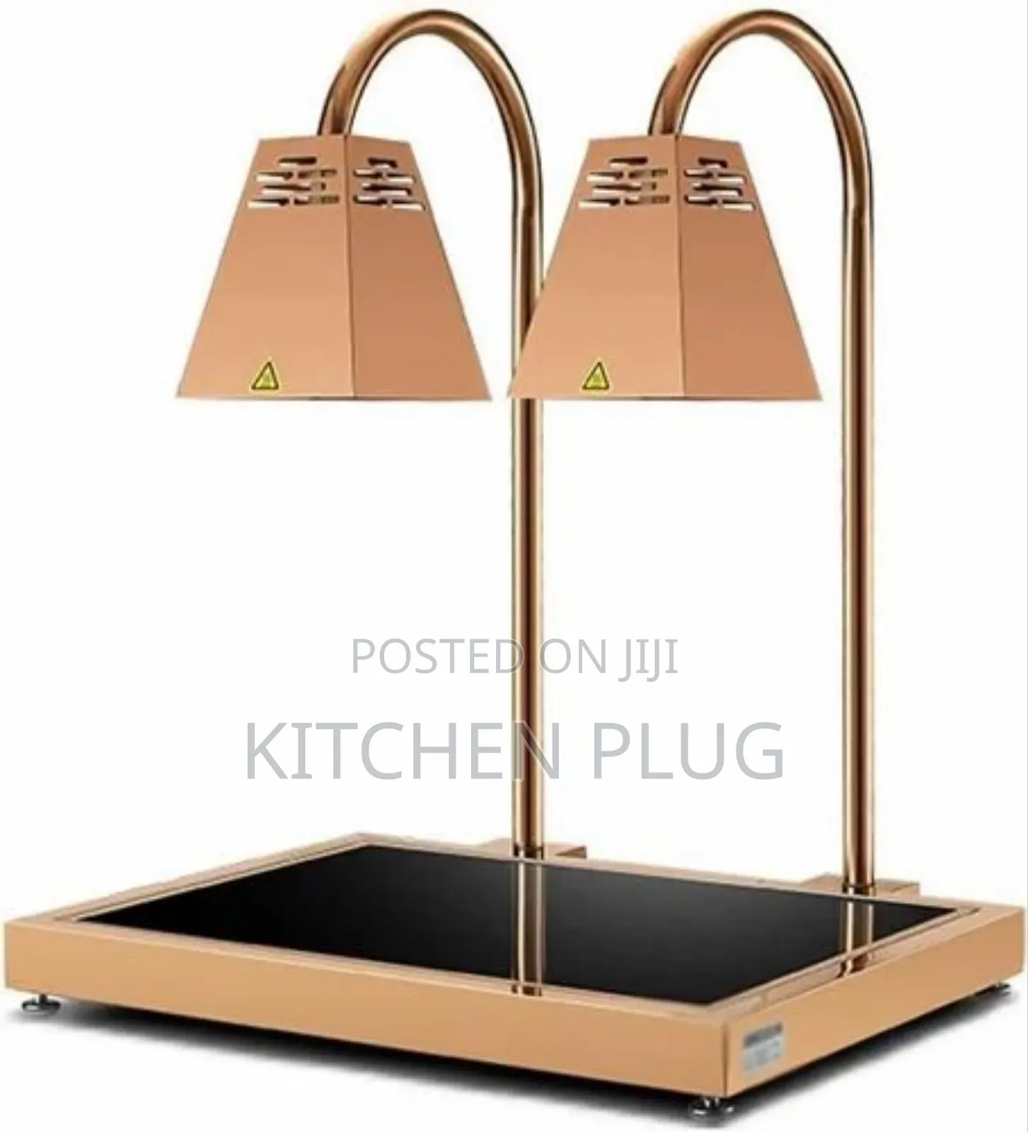 Commercial Food Warmer Lamp With a Double-Headed Design.