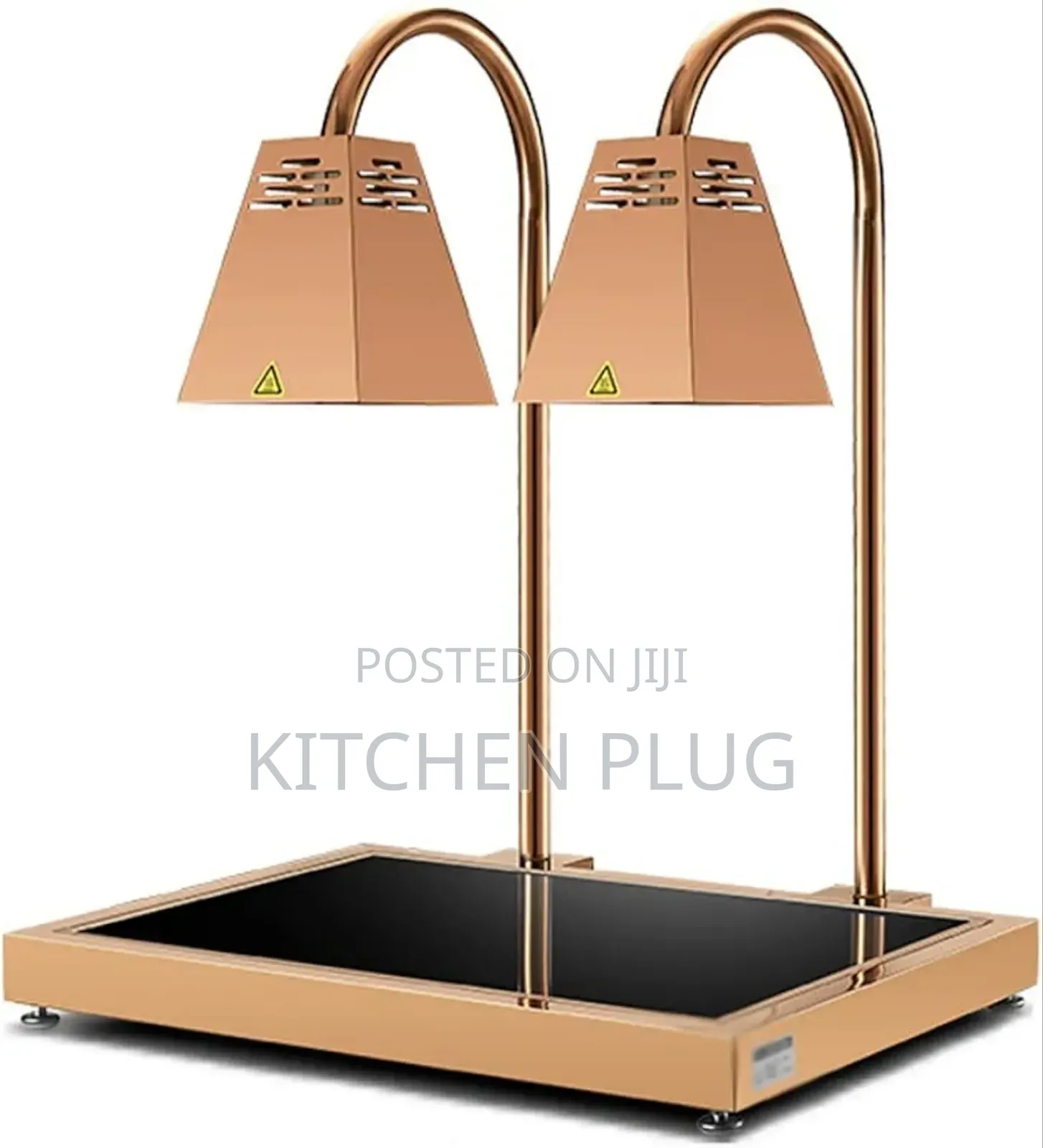 Commercial Food Warmer Lamp With a Double-Headed Design.