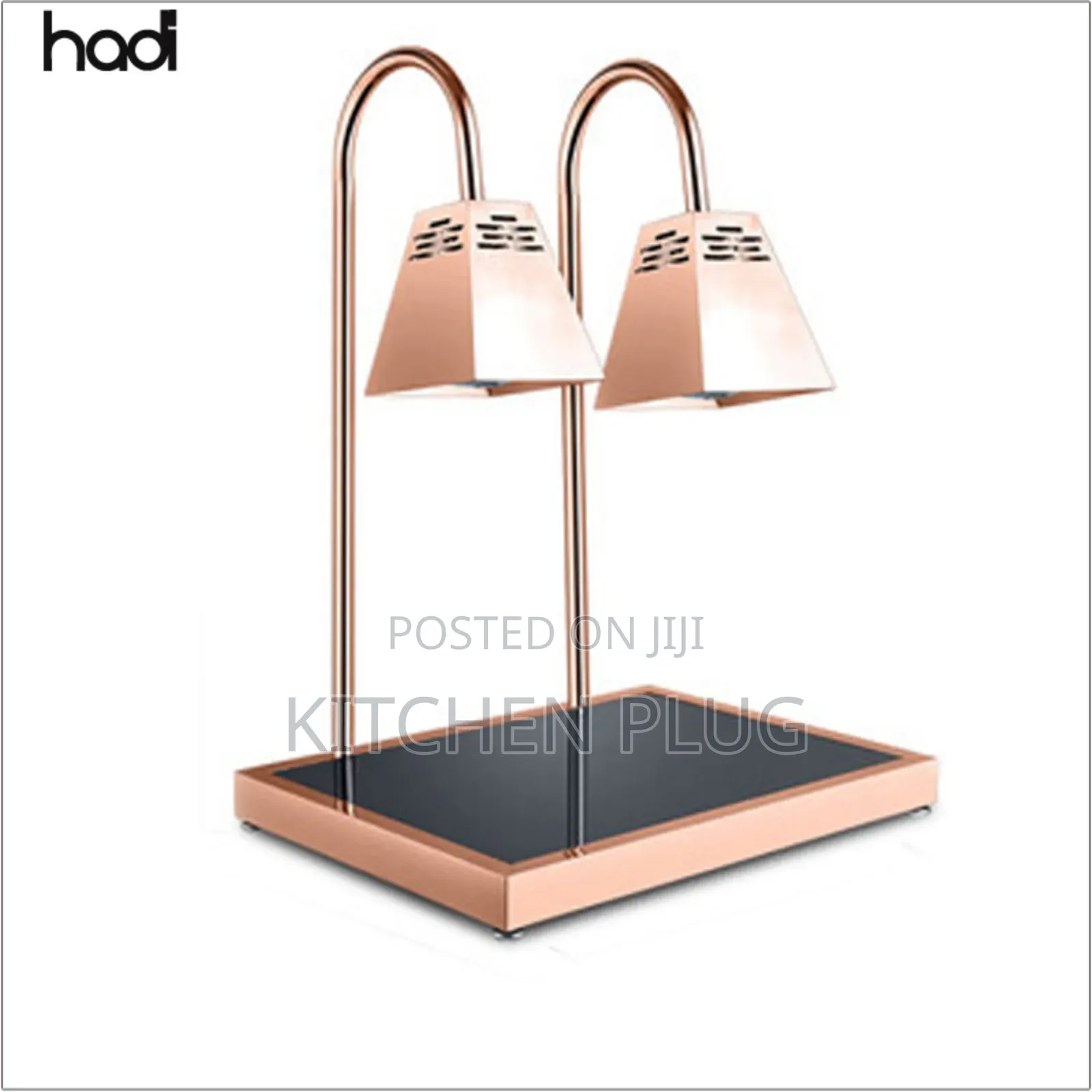 Commercial Food Warmer Lamp With a Double-Headed Design.