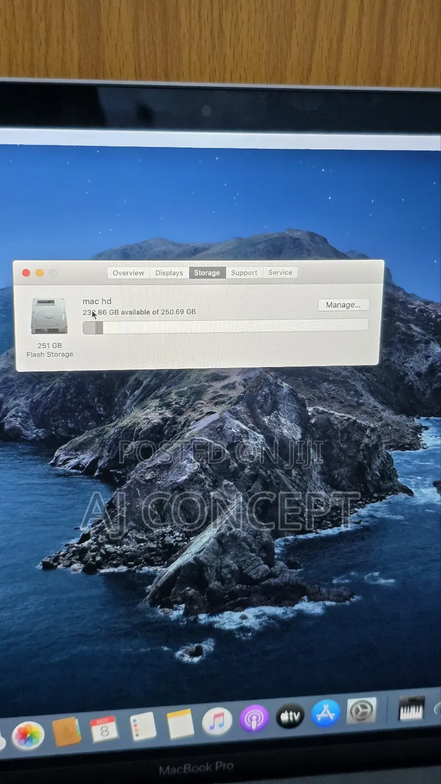 Laptop Apple MacBook Pro 2018 16GB Intel Core i7 SSD 250GB