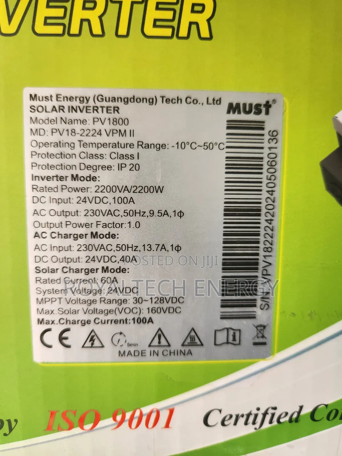2.2kva Must Hybrid Inverter Pure Sine Wave