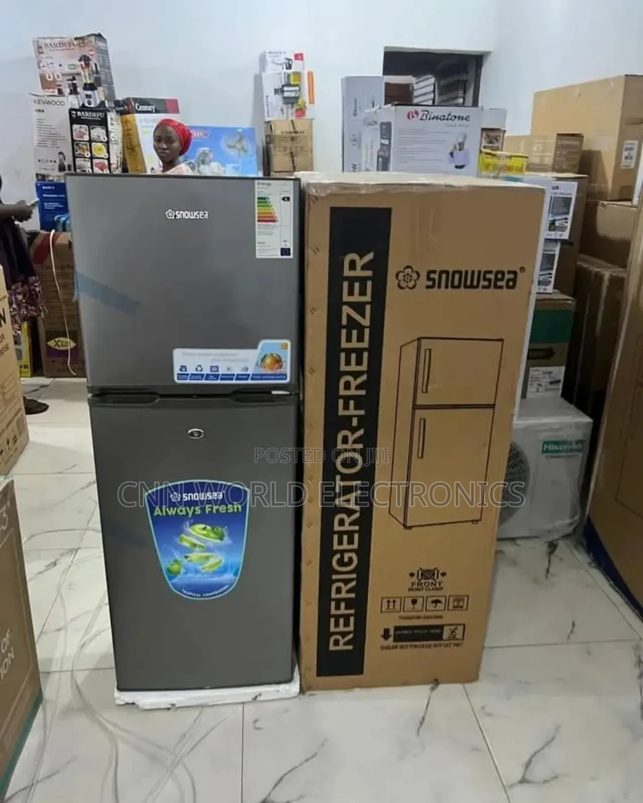 New Snowsea 195l Standing Double Door Fridge Faster Cooling Warranty