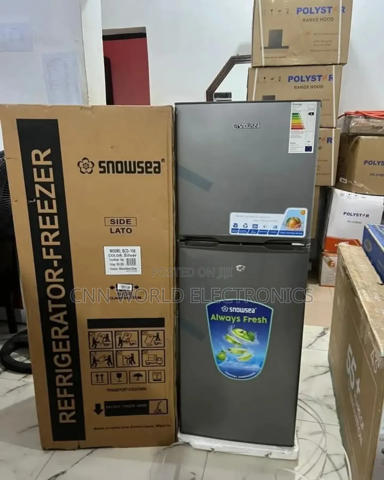 New Snowsea 195l Standing Double Door Fridge Faster Cooling Warranty