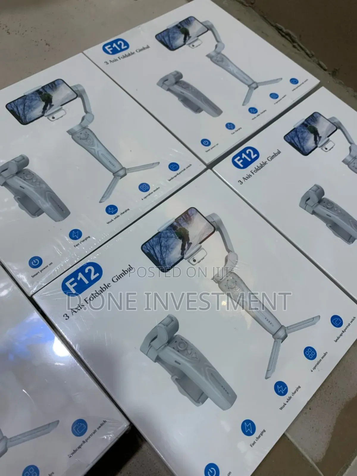 F12 3-axis Gimbal Stabilizer, Professional Handheld Foldable Gimbal