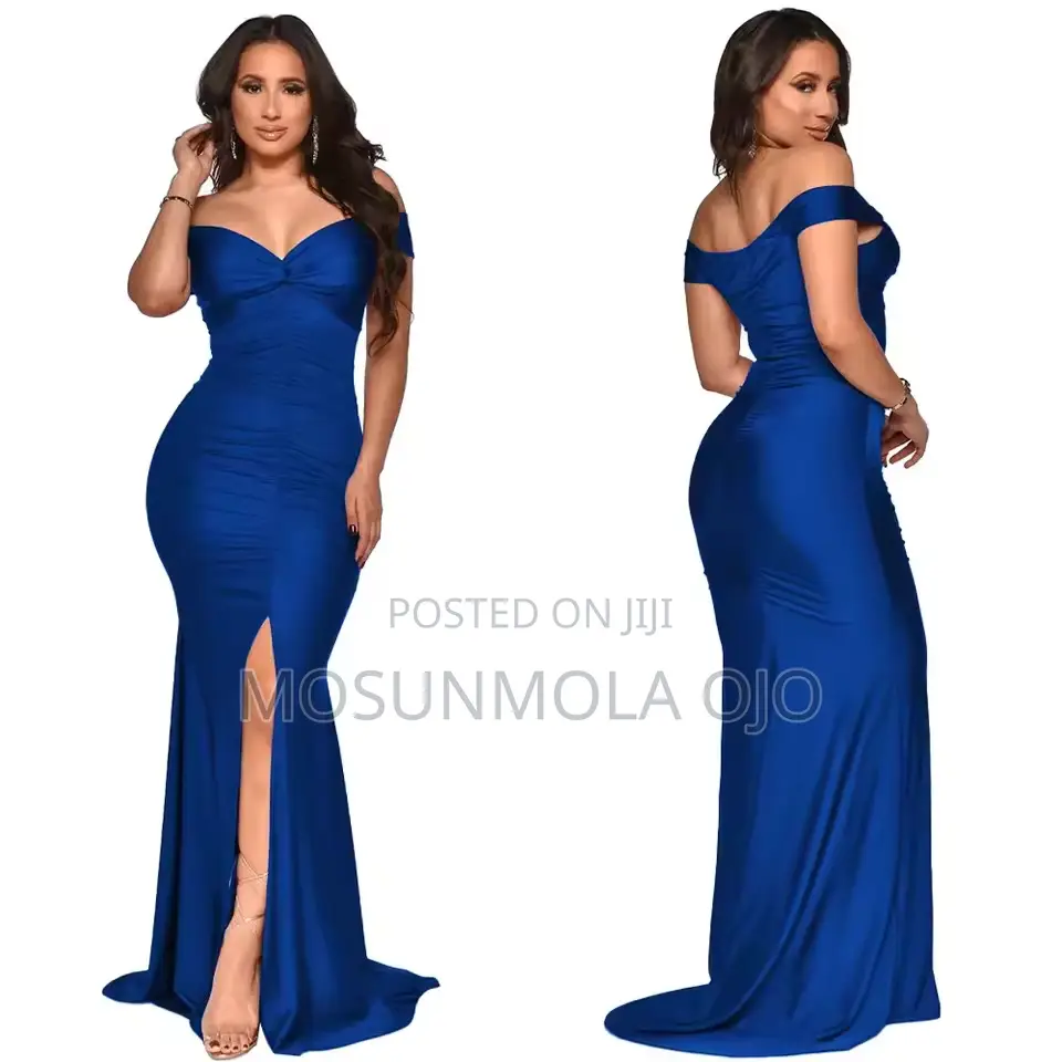 Sexy Satin Maxi Dress a Line v Neck Evening Wedding Prom Gown / Dress