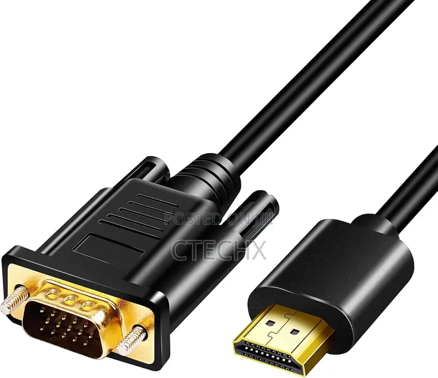10 Meter Hdmi to Vga Adapter Cable, Gold Plated for Pc, Projector,Hdtv
